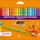 Bic Kids Kid Couleur Felt Tip Colouring Pens - Assorted Colours, Cardboard Wallet of 24