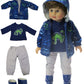American Fashion World Dinosaur Raincoat Set for 18-Inch Dolls | enhanced Quality & Trendy Design | Dolls Clothes | Outfit Fashions for Dolls for Popular Brands