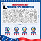 Padtic Independence Day Giant Coloring Poster,35X72Inch 4Th Of July Drawing Paper Coloring Tablecloth,Diy Statue Of Liberty Amer