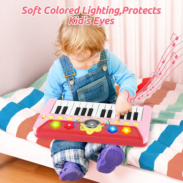 BAOLI 24 Keys Piano Keyboard for Kids, Multifunctional Portable Electronic Piano Educational Musical Instrument Toys, Birthday G