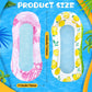 Briwooody 2 Pcs Inflatable Pool Float Mat Pool Floaties Rafts with Headrest Loungers Sun Tanning Floaty for mature-themed Cool Water Hck Chair for Summer Swimming Pool Lake Beach Party Toys (Net)