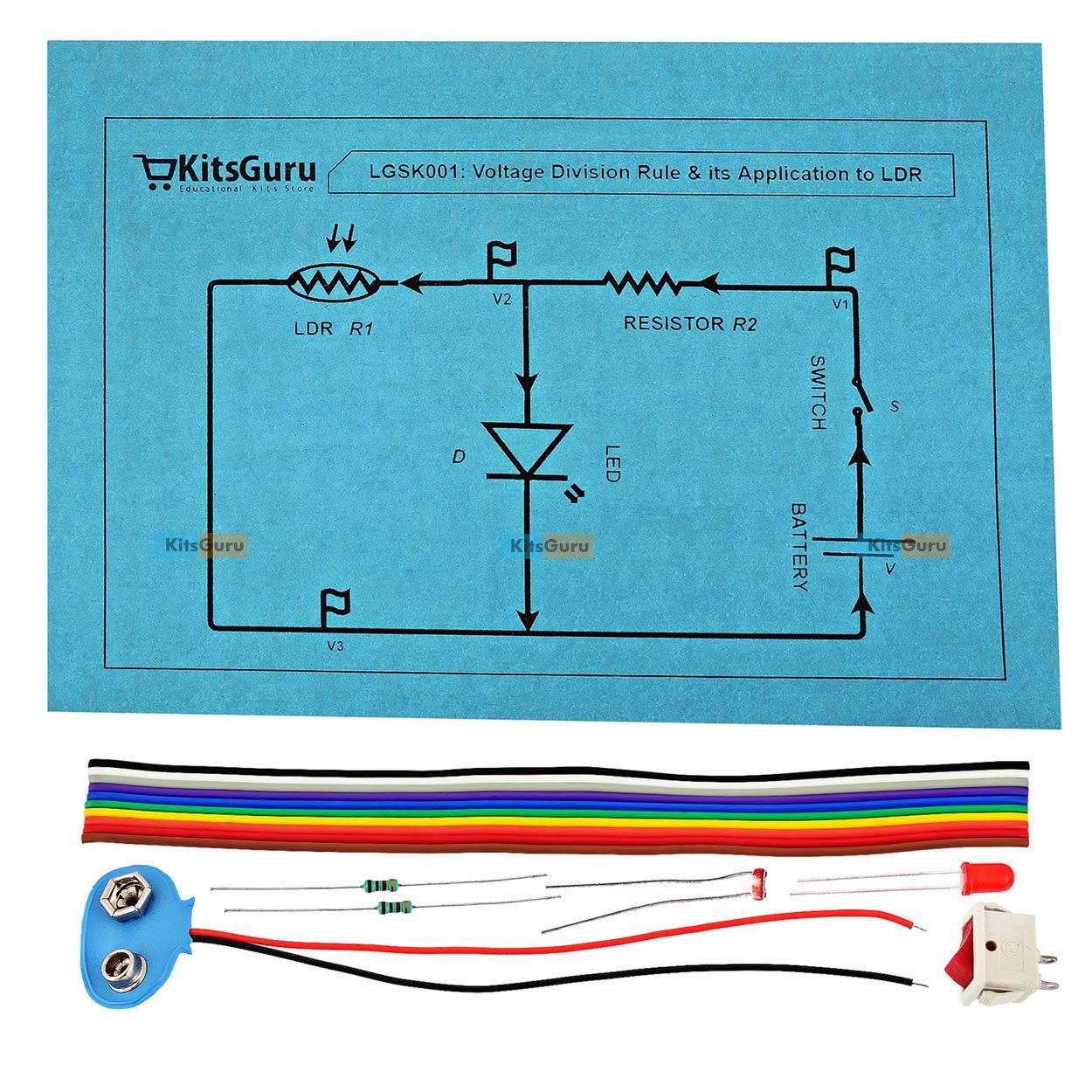Diy Kit  Voltage Division Rule & Its Application (KirchoffS Law) : Lgsk001 Science Experiment