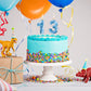 Nuanchu 13th Birthday Candles - Blue 3D Diamond Shape Wax Cake Topper, 4.9 Inch for Boys, Girls, Weddings & Anniversaries