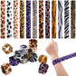 Zhanmai 36 Pieces Jungle Animal Print Slap Bracelets Safari Print Slap Snap Bracelets Slap Bands with Cheetah Zebra Tiger and Co