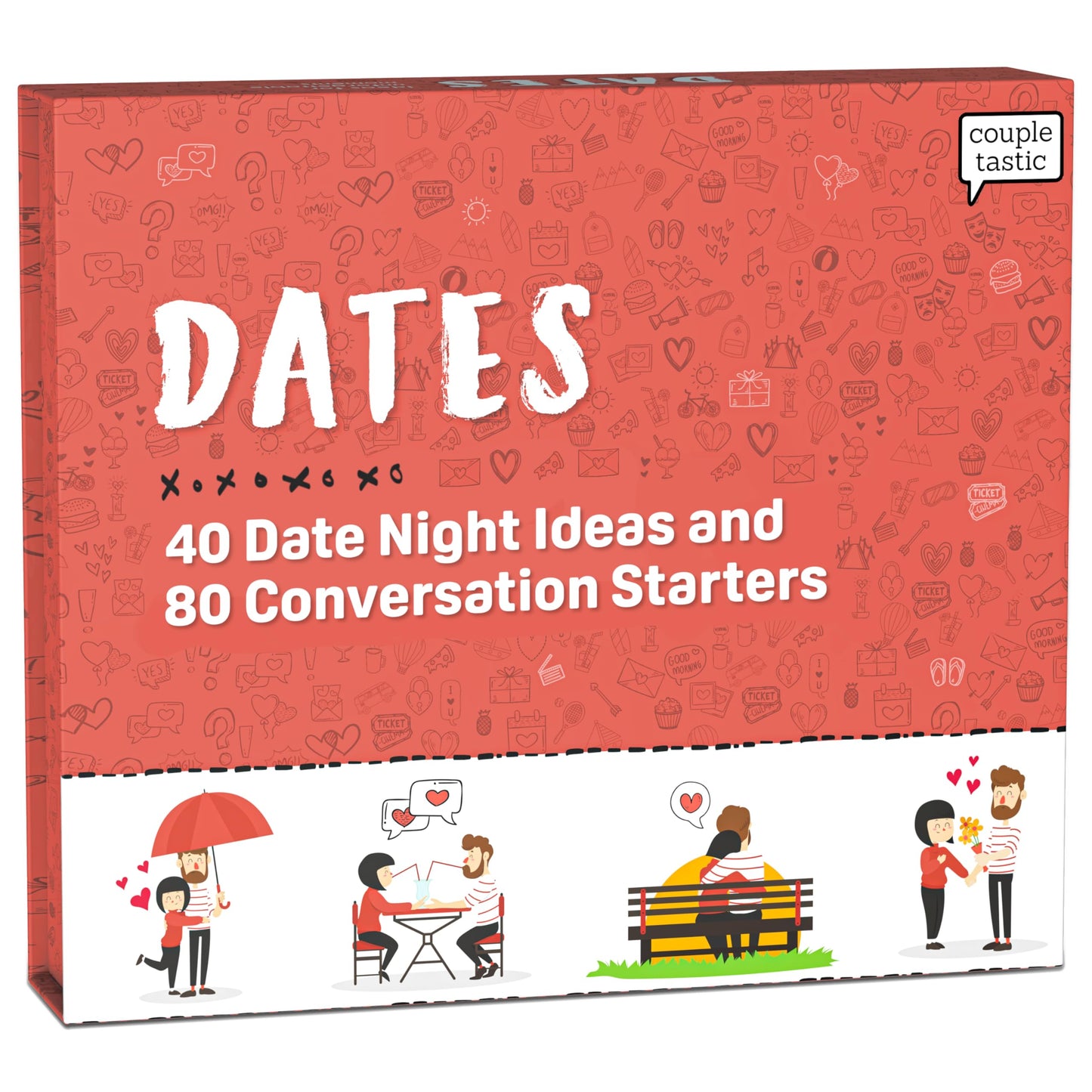 120 Questions And Date Night Ideas For Couples - Date Night Box With Date Night Cards - Fun Date Night Game, Couples Game For Da