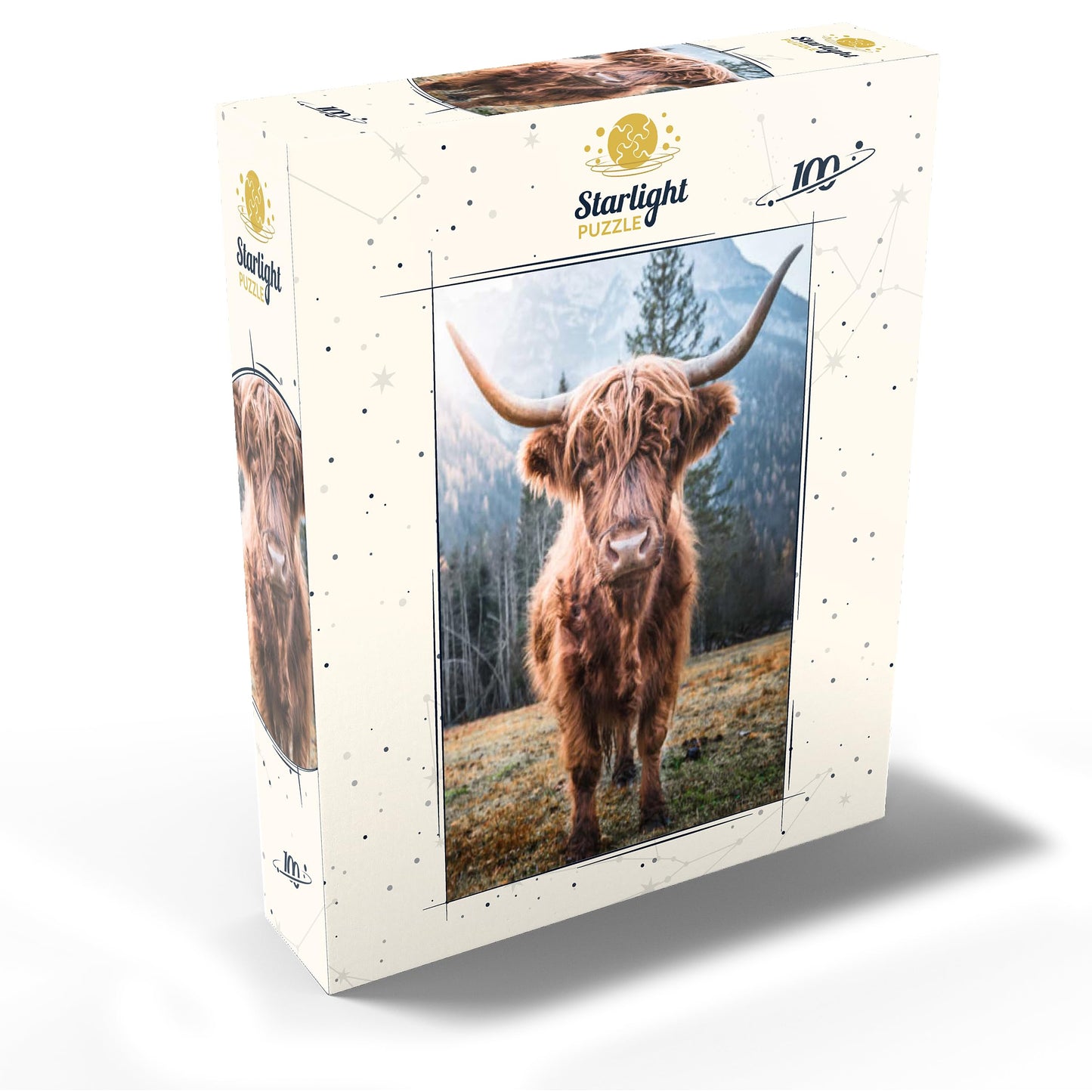 Mypuzzle Highland Cattle In The Italian Dolomites - Premium 100 Piece Jigsaw Puzzle For Adults