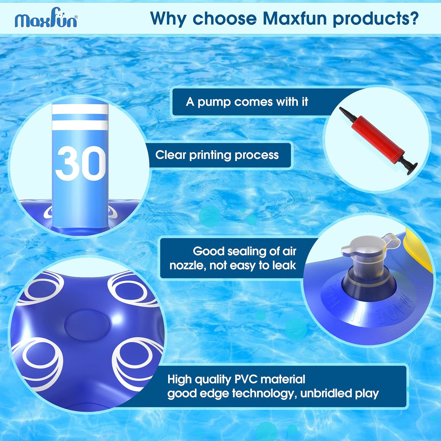 Max Fun Pool Floats Toys Games Set - Floating Basketball Hoop Inflatable Cross Ring Toss Game Toys For Kids Adults Swimming Pool Water Game