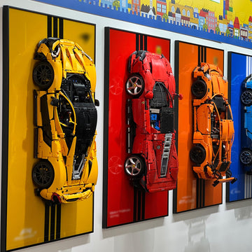 iLuane Display Wallboard for Lego Technic McLaren P1 Model Car Racing Hypercar Model Kit 42172  mature-themed Collectibles Wall Mount  Home or Office D?cor  Pinstriped (No Car Included)