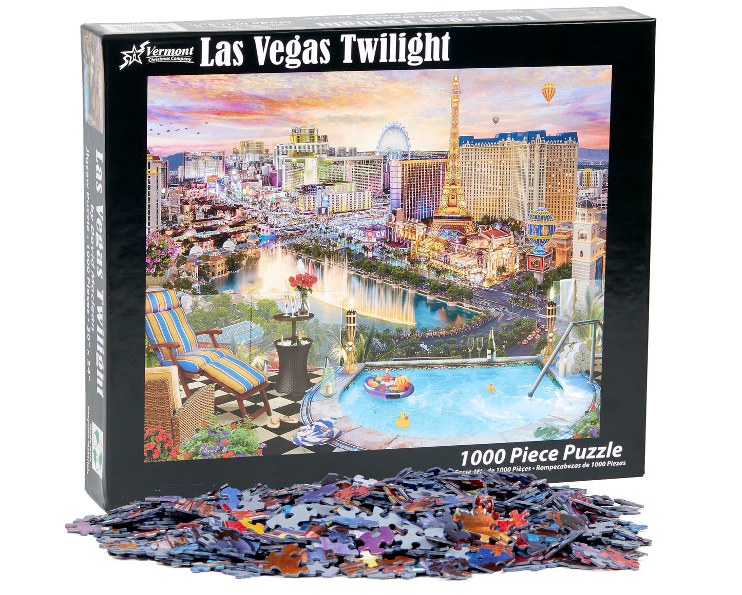 Vermont Christmas Company Las Vegas Twilight Jigsaw Puzzle 1000 Piece