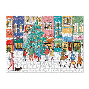 Galison Christmas Carolers 1000 Piece Jigsaw Puzzle, Christmas Puzzle With Festive Holiday Scene