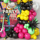 80S 90S Party Decorations, Disco Balloon Arch Kit 80S 90S Theme Party Decorations, 80S 90S Balloon Arch Include Rose Red Black Y
