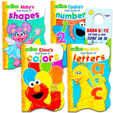 Sesame Street First Books Series; Big Bird'S Letters, Abby'S Shapes, Elmo'S Colors, Cookie'S Numbers [Board Book Hardcovers, 4 B