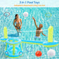 Jasonwell Pool Toys Games Set - 3 in 1 Pool Volleyball Net Basketball Hoop Ring Toss Game Inflatable Floats Water Floating Volle