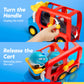Vroomix Jova Toddler Truck Toys for Age 2-4, Carrier Transport Trucks for Kids 2 3 4 5 Year Old Boy, 4 Pack Car Toys Including S