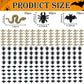 200 Pieces Miniature Halloween Decorations Tiny Resin Insect Mini Spiders Mini Bats Mini Snakes Halloween Miniatures For Crafts
