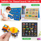 PENGFULL Felt Transportation Vehicles Learning Pieces,48 Felt Board Pieces for Felt Flannel Board,Air Land Sea Airplane Learning