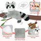 Tezituor 5 Pcs Giant Raccoon Stuffed Animal Set,18 Inches Raccoon Plushies With 4 Babies Woodland Farm Party Decor Soft Plush Raccoon Toy For Kids' Birthday Gifts