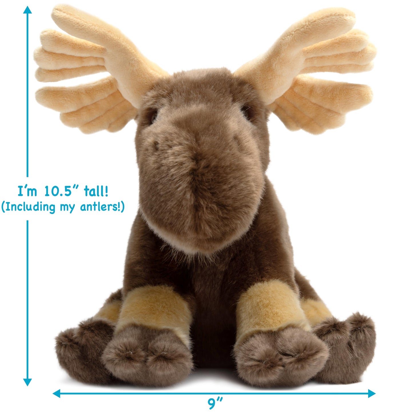 TigerHart Martin The Moose - 10.5 Inch Stuffed Animal Plush (New Edition)