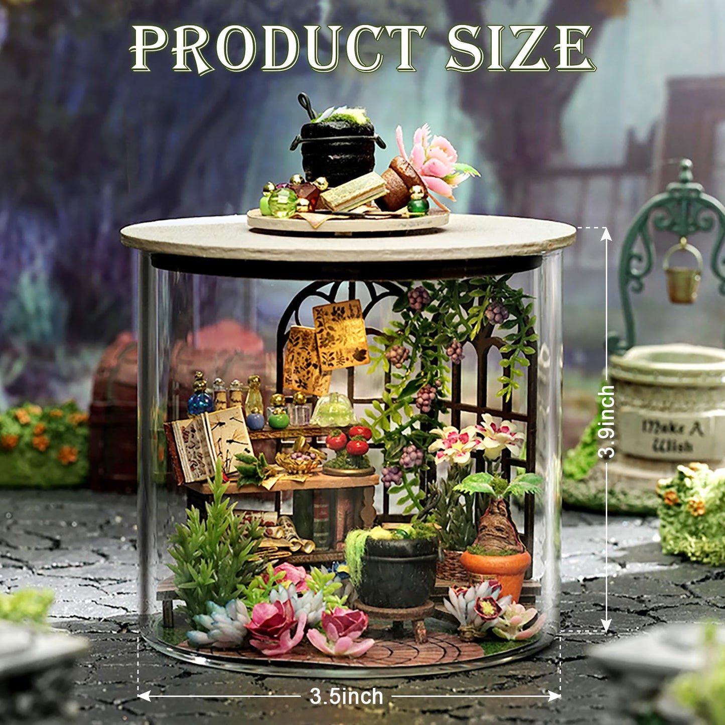 Foyucool DIY Miniature House Kit  Dollhouse Kit with Furnitures  1:24 Mini House Making Kit for for mature-themed to Building  Halloween/Home Decorations/Gifts for Family and Friends  Flower Shop