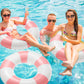 Arrowbash 6 Pcs 2 Pcs Jumbo Inflatable Pool Float 47.24 Inch Floaties Tubes Classic Striped Pool Rings for mature-themed Inflatable Inner Tube for Swimming Beach