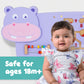 Spark & Wow Hippo Activity Wall Panel - Ages 18M+ - Montessori Sensory Wall Toy - 3 Activities - Busy Board - Toddler Room D  Co