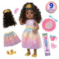 Baby Alive Princess Ellie Doll - 18-Inch Black Hair for Kids 3+, Model F5236, Plastic Material