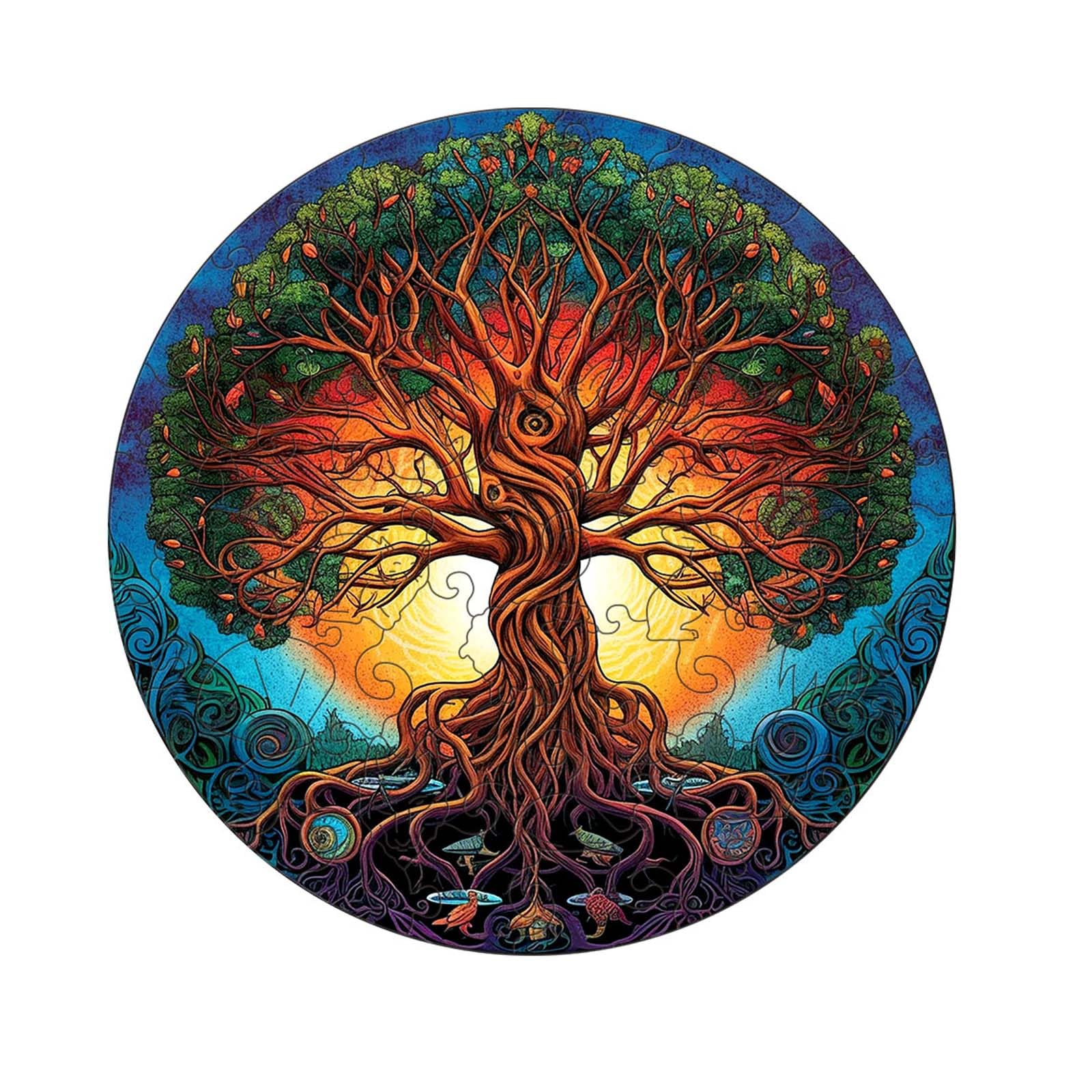 WETUFIN - Wooden Jigsaw Puzzles for Adults, Life Tree Style Wooden Jigsaw Puzzles for Adults Large Size Puzzles Unique Shape Puz