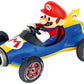 Carrera Pull & Speed 15813018 Official Licensed Kids Mario Kart Toy Car Pull Back Vehicle for Ages 3 and Up - Mach 8 Mario/Mach