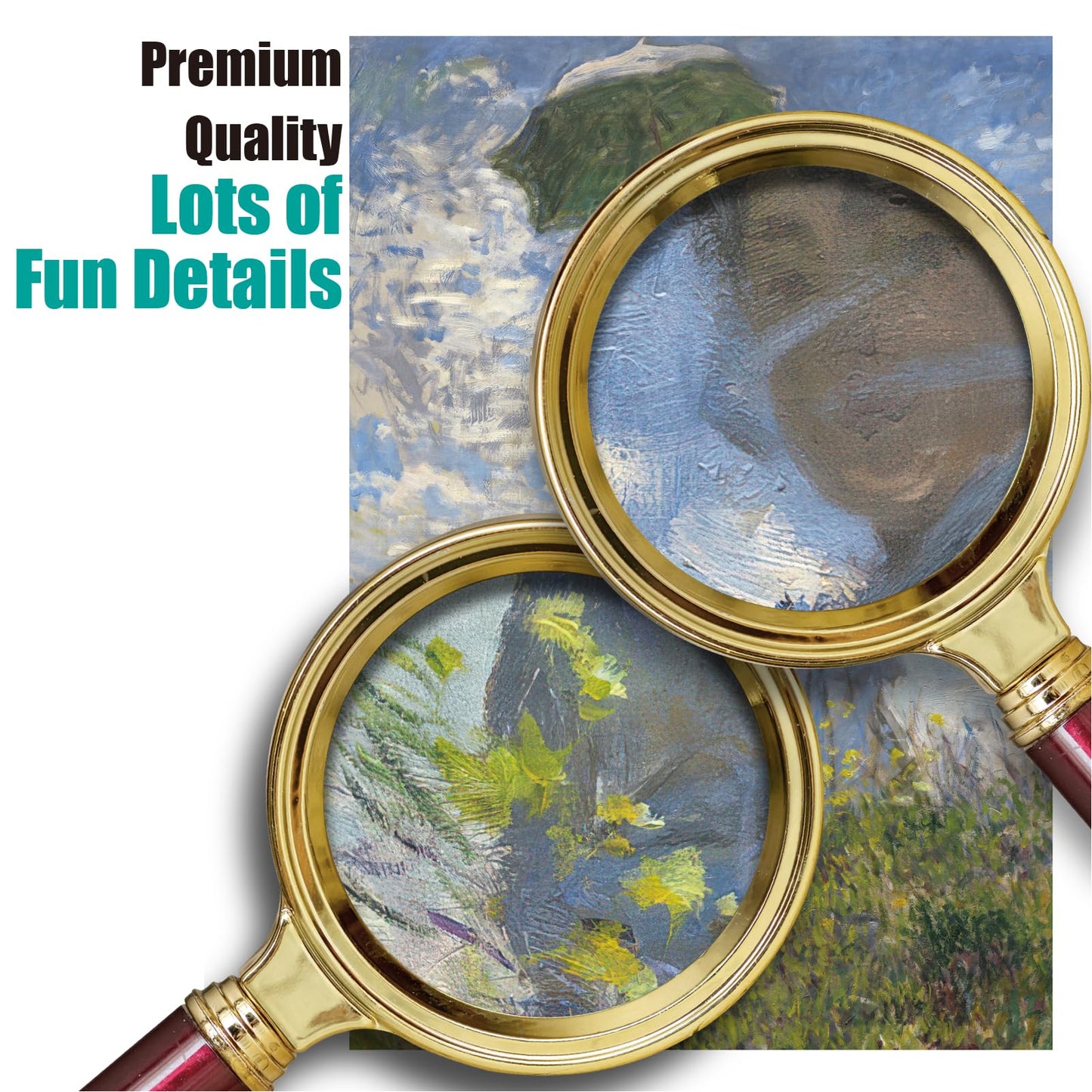 Antelope 1000 Piece Jigsaw Puzzle - Woman with a Parasol by Claude Monet, High Resolution, Matte Finish, Officially Licensed