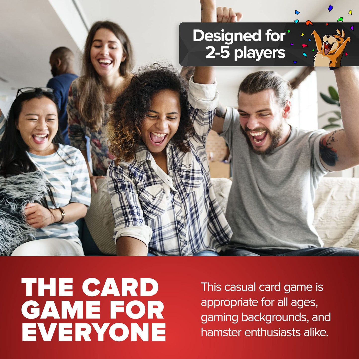 Gyrating Hamsters: Family-Friendly Strategic Card Game For Adults & Teens - 2 To 5 Player Party Card Game