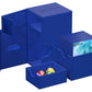 Ultimate Guard Flip'N'Tray 80+, Deck Case For 80 Double-Sleeved Tcg Cards + Dice Tray, Blue, Independent Magnetic Closure & Microfiber Inner Lining