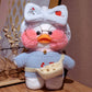 LALAFANFAN Cute Duck Plush Toy Stuffed Animal with 12 Accessories DIY Dress Up Clothes for Kawaii Duck Plush for Kids