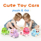 Xfffun 4 Set Toy Cars For Toddler Girl Valentines Day Gifts, Toddlers Push Car Toys Pink, Rattles Push And Go Truck, Birthday Pr