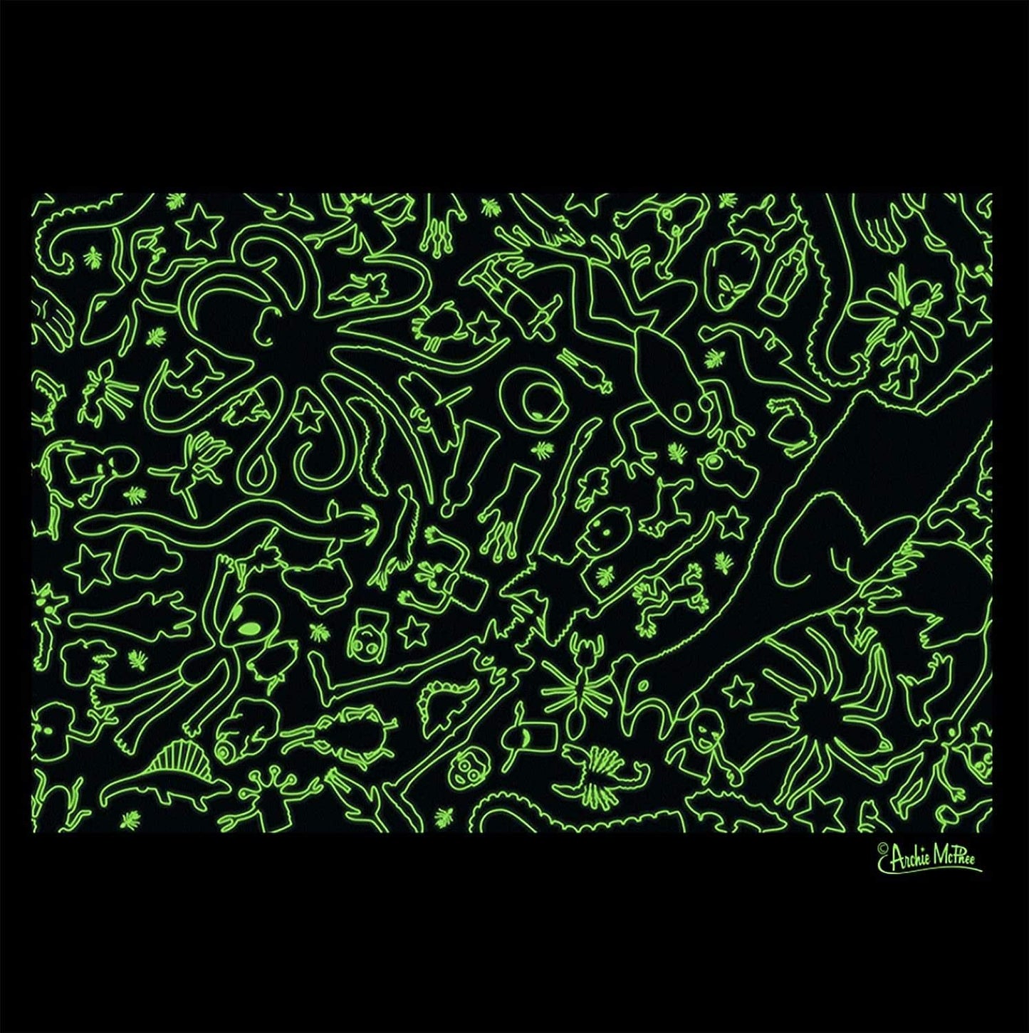 Archie McPhee Glow Chamber Puzzle - Multi-colored Cardboard, One Size, Model 12925