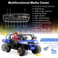 Costzon 24V Ride On Car, 2-Seater Electric Dump Truck W/Remote Control, Dump Bed & Shovel, 4 Spring Suspensions, Kids Utv W/Dual Rpm20000 Motors, Music, Wireless Design, Electric Car For Kids (Blue)