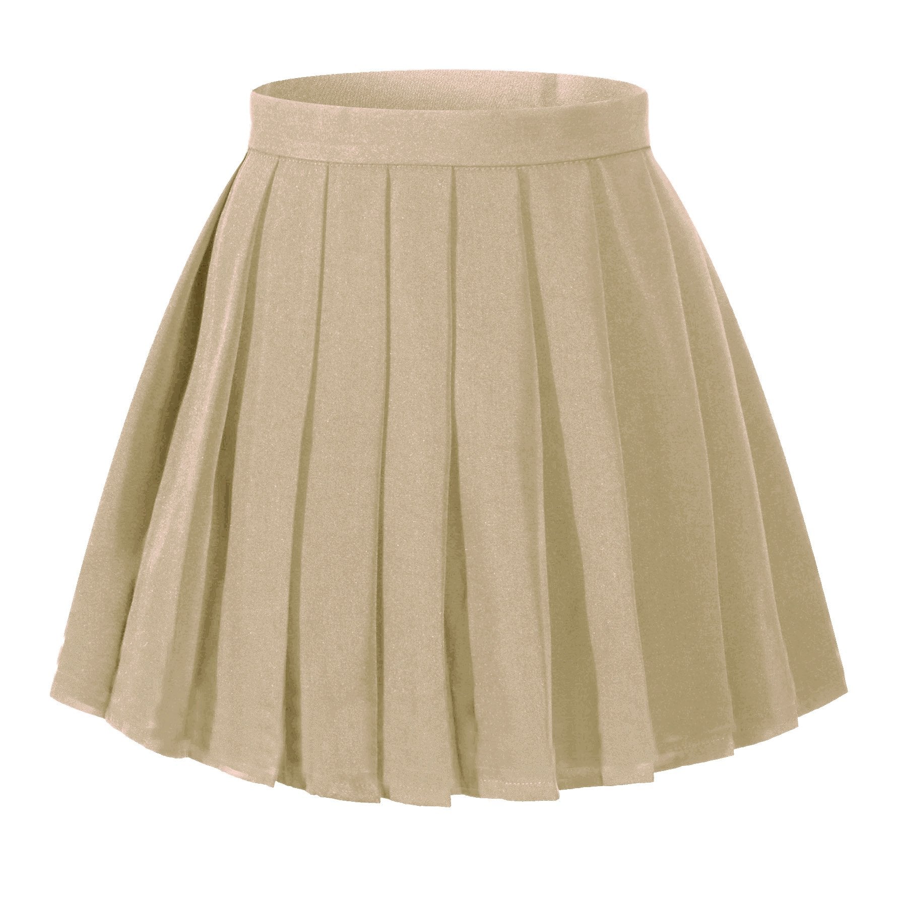 Beautifulfashionlife Girl`S Mini Khaki Uniform Skirts Cosplay Costumes (M,Khaki)