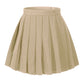 Women`S Plus Size Pleated A Line Plus Size School Dress Skirts(Xl,Earth Tone) Khaki