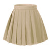 Women`S Plus Size Pleated A Line School Dress Skirts(2Xl,Earth Tone) Khaki