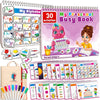 Curious 2 Learn Montessori Preassembled Busy Book For Toddlers Ages 3 And Up, Pre K Preschool Learning Activities Book - Autism Sensory Learning & Education Toys Kindergarten Workbook (Pink)