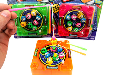 Ja-Ru Pocket Travel Toy Set (5 Toys) Kids Mini Handheld Games. Pinball Machine, Finger Basketball, Fishing Game, Magnetic Beard, & Small Tic Tac Toe. Party Favors. 3255-3258-3257-3205-3256P