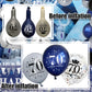 UniBirthLon 18Pcs Navy Blue Silver 70th Birthday Balloons Decorations for Men Women, Confetti Latex Balloons for 70th Anniversary Party Decor