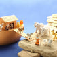 Bible Toys Noah's Ark Playset - 17 Pieces with Noah & 14 Animals, Medium Size, Multicolor Plastic