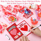 Motionchic 88 Pcs Valentine'S Day Gifts Bulk Mini Plush Stuffed Animals Valentine Cards Valentines Pe Treat Bags For Valentine E