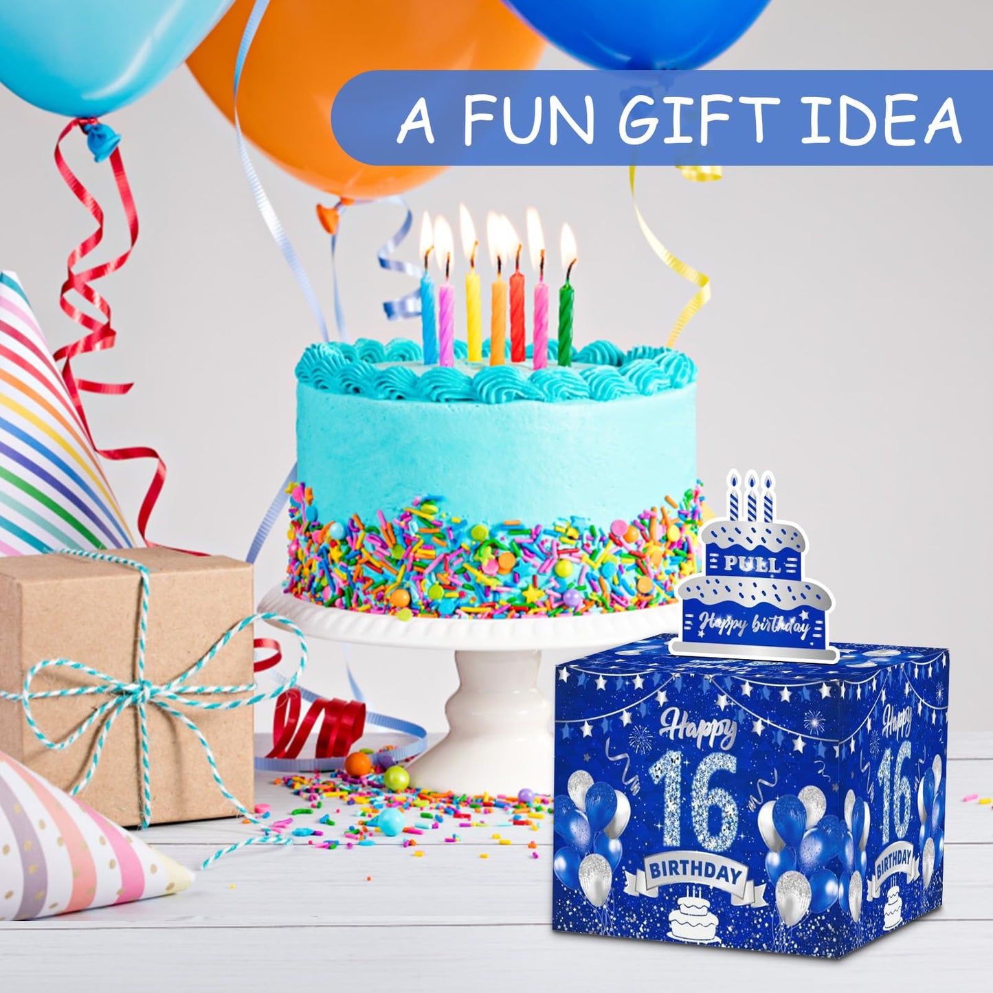 16Th Birthday Gifts For Boys, Sweet 16 Money Box Birthday Decorations For Boy, Money Box For Cash Gift, Boys 16Th Birthday Gift