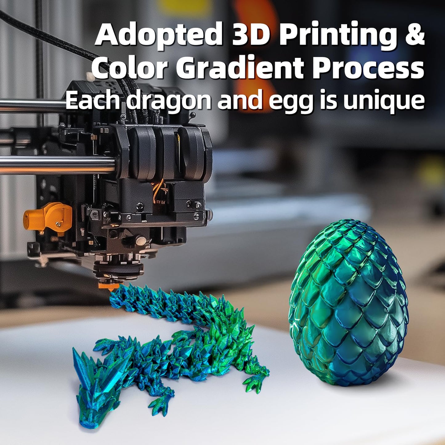 3D Printed Dragon Eggs with Dragon Inside,Articulated Dragon Toys,Fidget Toys for Adults Kids,Prefilled Easter Toys for Easter H