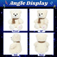 Cuteoy Musical Plush Polar Bear Stuffed Animal Glowing LED Light-up Nightlight Toys Singing Lullabies Birthday Christmas Plushie