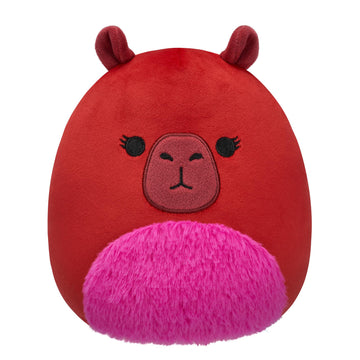Squishmallows Original 8-Inch Marcia Maroon Capybara Plush Toy - Soft Polyester Cuddle Companion