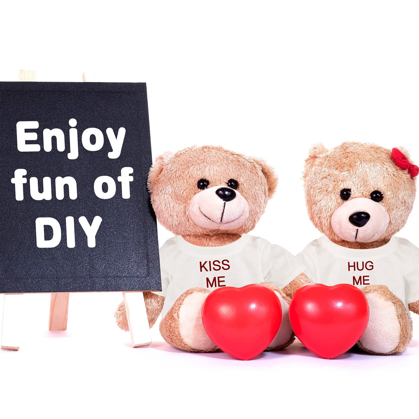 Litherr S 24 Pcs Stuffed Bear Clothes Bulk Sublimation Blank Stuffed Animal Shirt Plush Bear T Shirt Classic Bear Tee Shirt Fit 14-18 Inches Stuffed Dolls