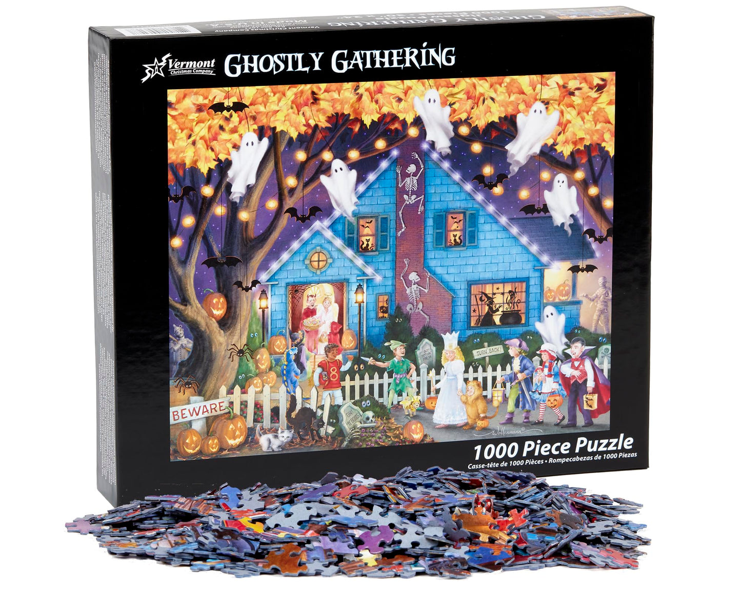 Vermont Christmas Company Ghostly Gathering Halloween Jigsaw Puzzle 1000 Piece