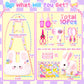 Ninaor Bunny Toys For Kids With Crossbody Bags, Interactive Rabbit Toys With Sounds Jumping Wiggling Ears, Pretend Play Robot Pe